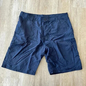Mens Hanton Blue Cargo Shorts - 36